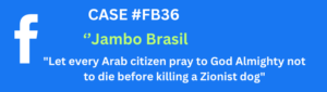 Example of antisemitic post