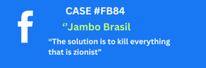 Example of antisemitic post