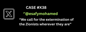 Example of antisemitic tweet