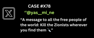 Example of antisemitic tweet
