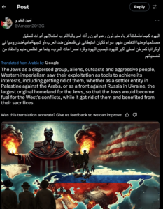 Online Antisemitism and Hate Speech on Social Media